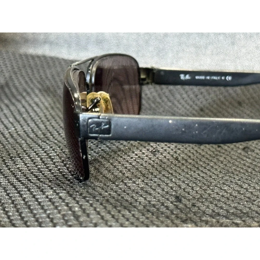 Vintage Ray-Ban Unisex‎ Gray Full Rim Rectangular Sunglasses Metal Frame Only